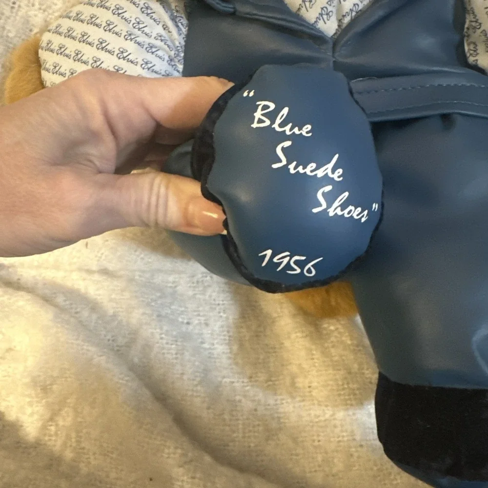Elvis Presley Plush Blue Suede Shoes Teddy Bear Vintage 1994 RARE No Singing Box